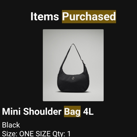 Black Lululemon 4L Mini Shoulder Bag - Picture 12 of 14